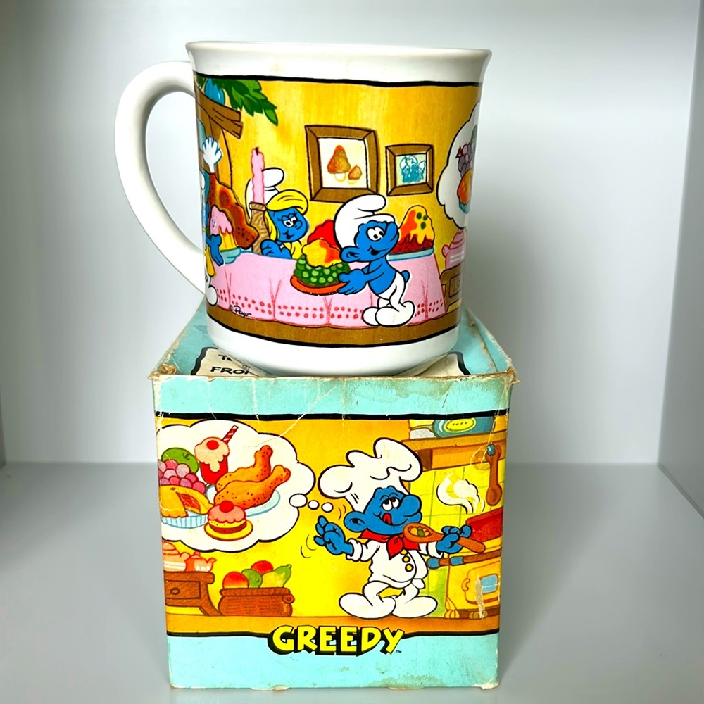 Smurf Greedy Chef Collector Mug